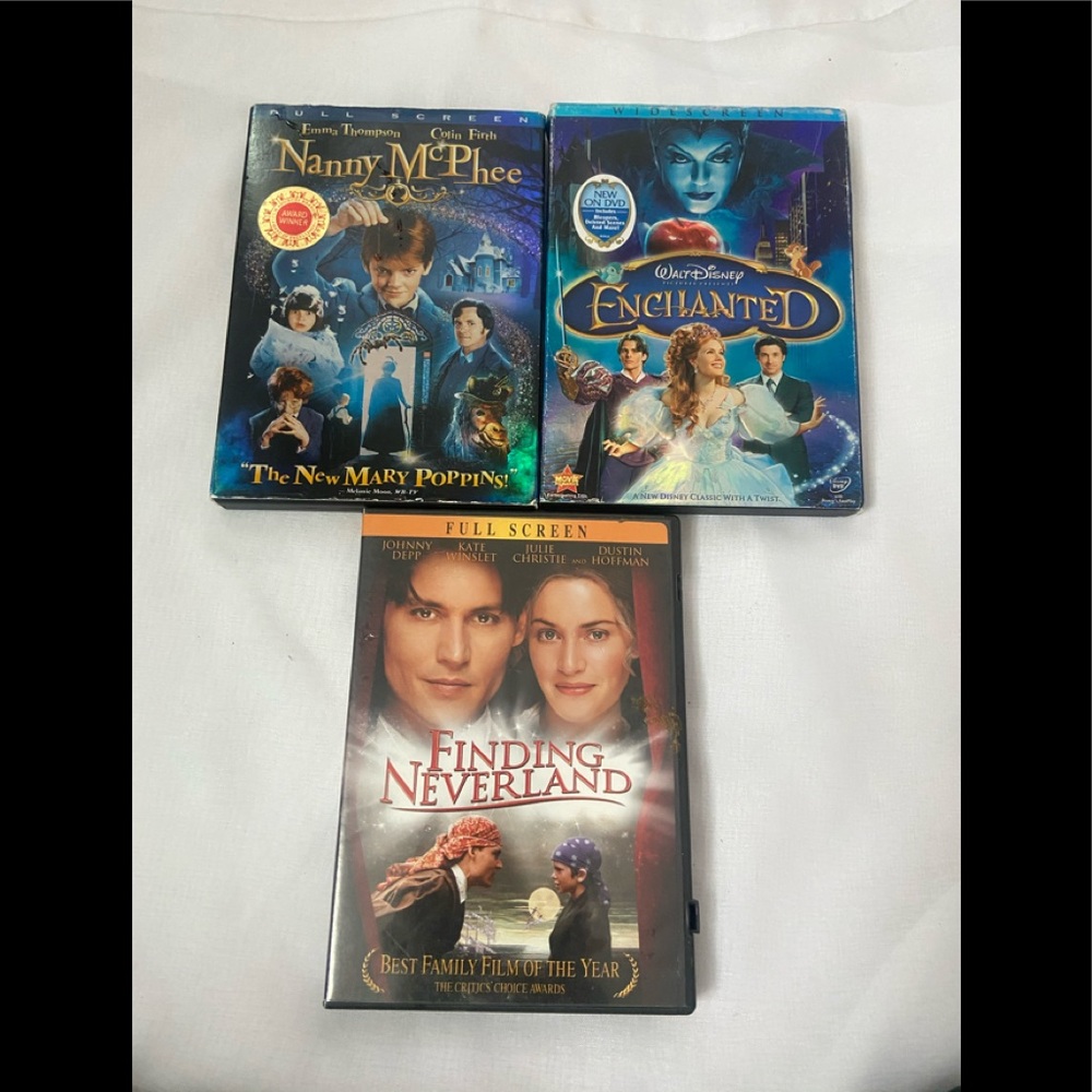 3 DVD Nanny McPhee Finding Neverland
Enchanted